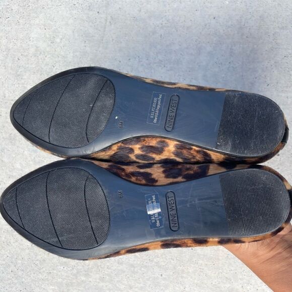 NINE West 6M Hayden leopard animal hair loafers - Picture 2 of 9